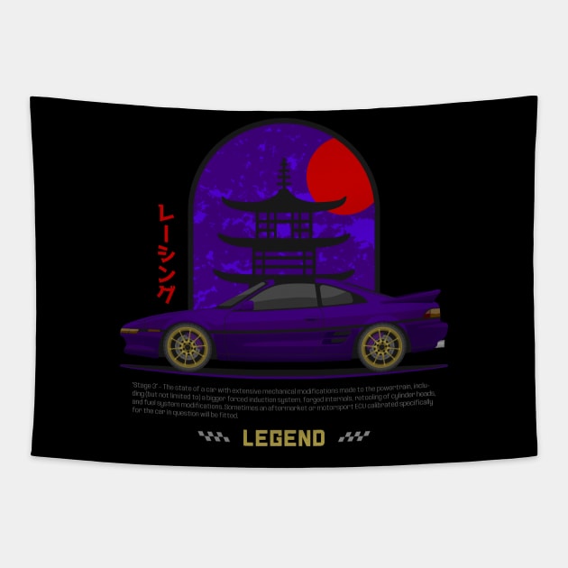 Tuner Purple MK2 MR 2 JDM Tapestry by GoldenTuners