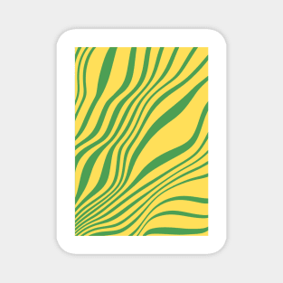 70's groovy wavy pattern Magnet