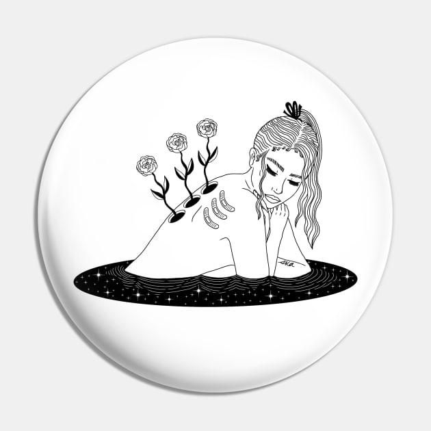 Self Love Girl Pin by SKA ART