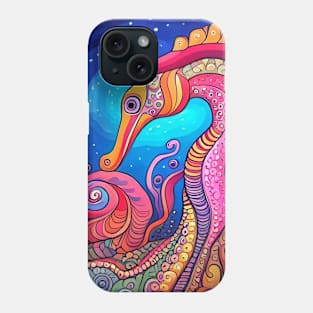 Pat the Colorful and Psychedelic Seahorse Phone Case