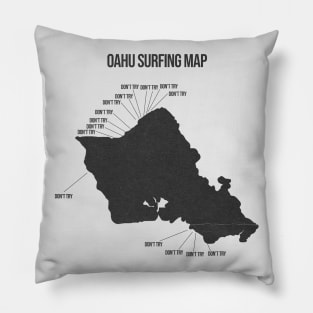 Oahu Surf map Pillow