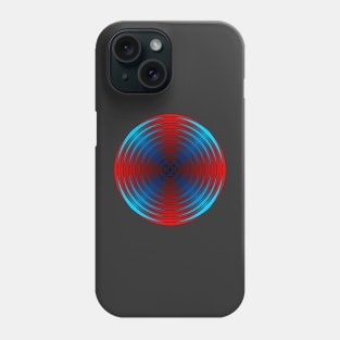 Fuzzy Circular Logic Red 1 Phone Case