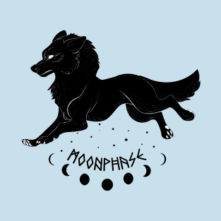 Moon Phase Nordic Wolf T-Shirt