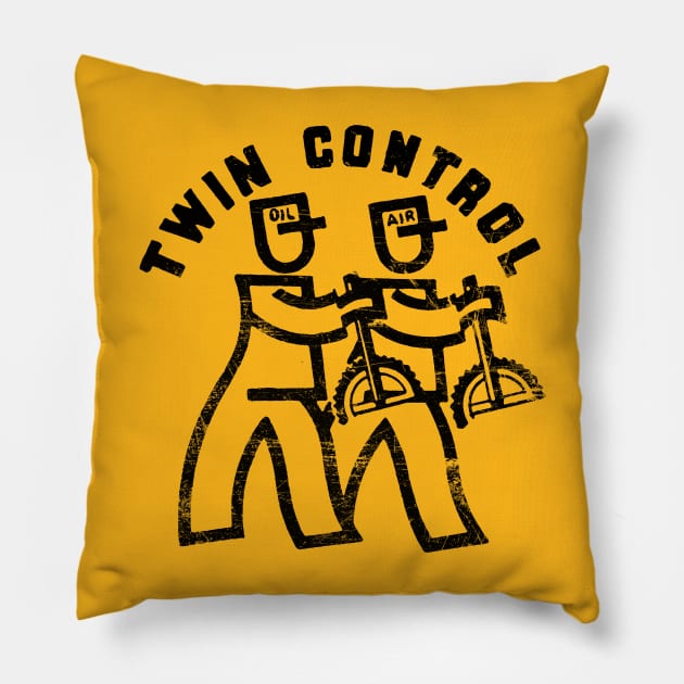 Twin Control in black Pillow by vokoban