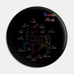 Unicorn Parts - Awesome Unicorn Lovers Gift Pin