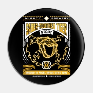 Mighty Brews - Yellow Saber-Toothed Tiger Pin