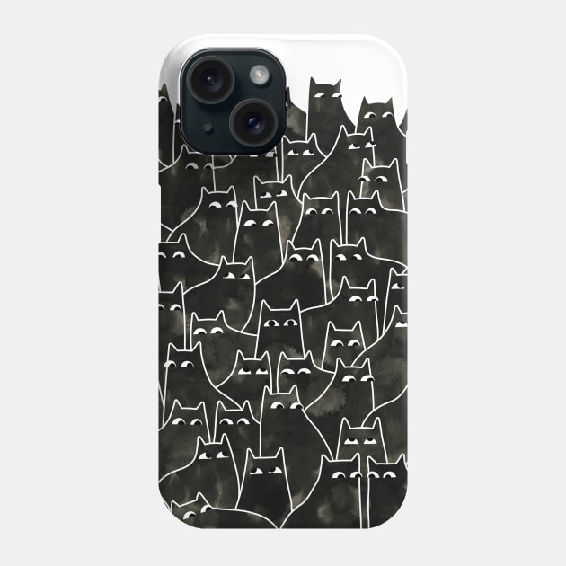 Suspicious Cats Phone Case by littleclyde