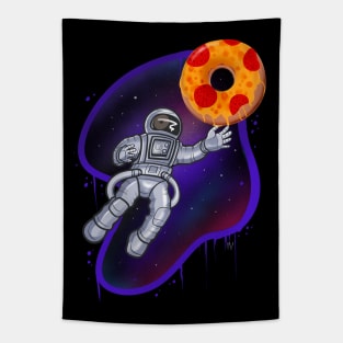 Astronaut Pizza Bagel Tapestry