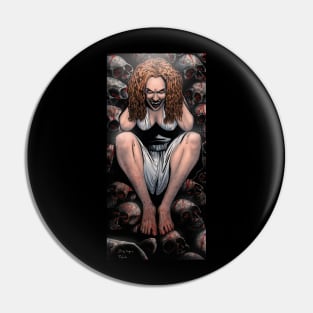 Amy Sitting Fright Night Smile Pin