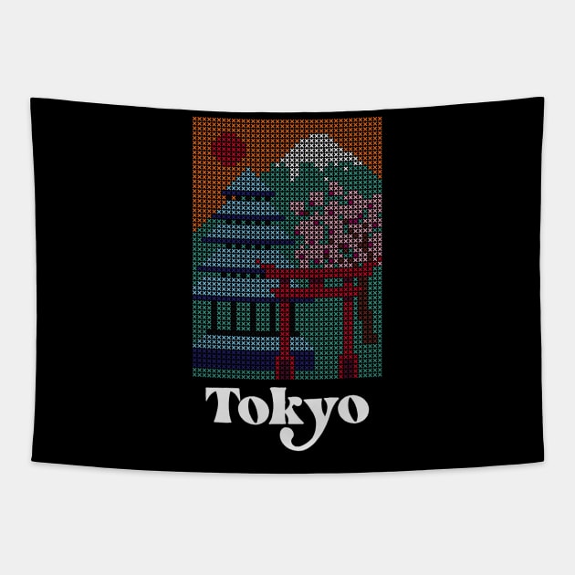 Tokyo City Cross Stitch Needlepoint and Craft Tapestry by YourGoods