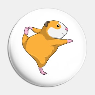 Guinea pig at Yoga Stretching exercise Pin