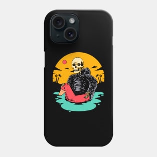 Grim Reaper Enjoys the Sea by Riding a Duck Float Phone Case