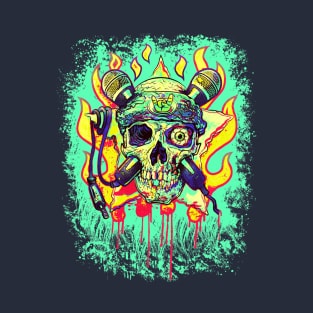 OLD SKOOL Skull ROCK T-Shirt