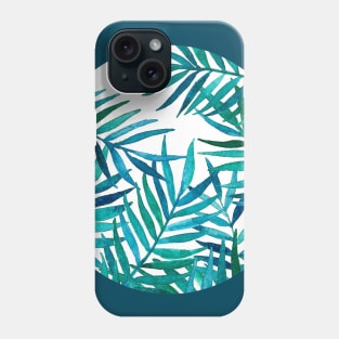 Watercolor Palm Leaves on White Phone Case