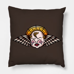 OldSalt American Traditional Crying Cherub Pillow