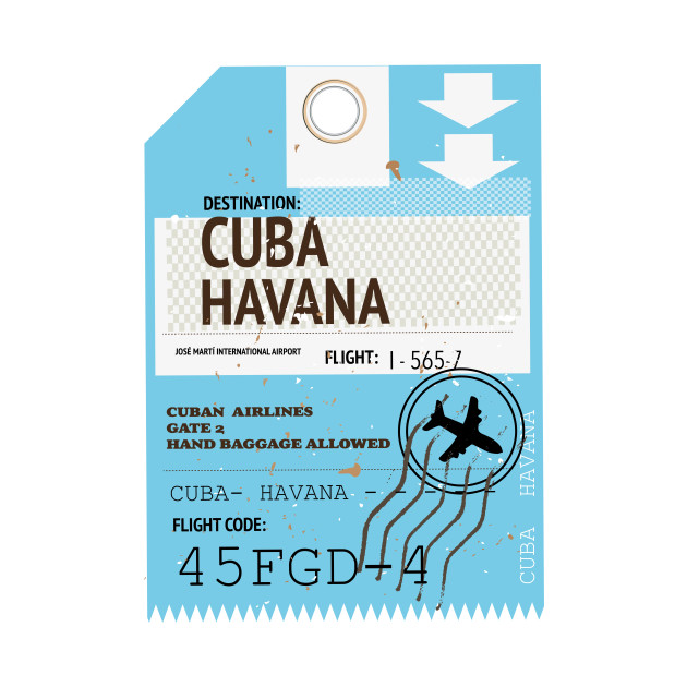 Cuba Havana plane travel ticket by nickemporium1