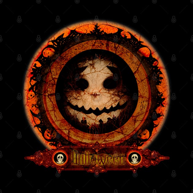 Happy Halloween Pumpkin Badge by mythikcreationz