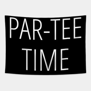 PARTEE Time Party Fun Drinking Beer Golf Golfing Tapestry