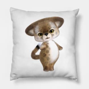 3D rendering of an adorable cheetah Pillow