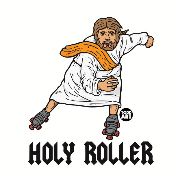 holy roller jesus by toddgoldmanart