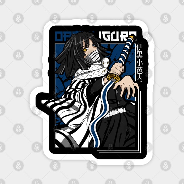Demon Slayer Obanai Serpent Hashira Art Magnet by Otaku Vibes