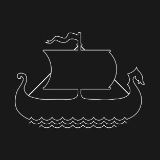 Viking Boat Long Boat Viking Boat Middle Ages T-Shirt