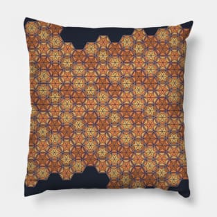 Persian Star Motif Tile Mosaic Quilt Pillow