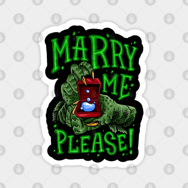 water monster in love Magnet by spoilerinc