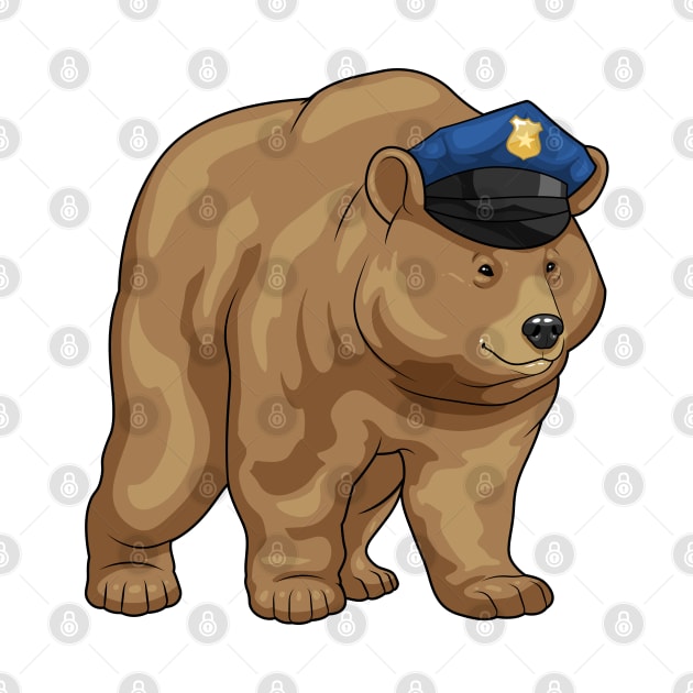 Bear Cop Police hat Police by Markus Schnabel