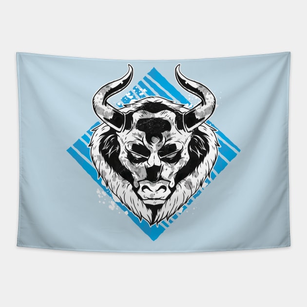 Angry Bull Design Tapestry by LR_Collections