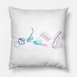 Band Instruments 2 Pillow