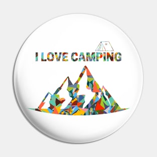 I Love Camping Pin