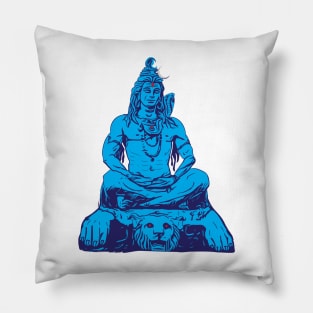 Shiva Meditate Adiyogi Mahadev Aum namah shivaya Pillow