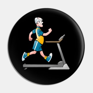 Man on a Treadmill Fitness Pin
