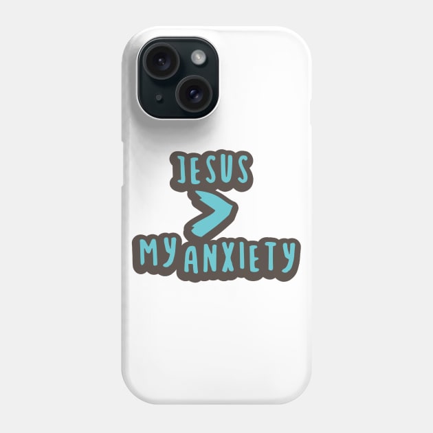 jesus my anxiety Phone Case by tirani16