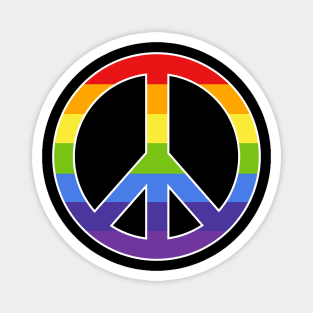 Rainbow Peace Symbol Magnet