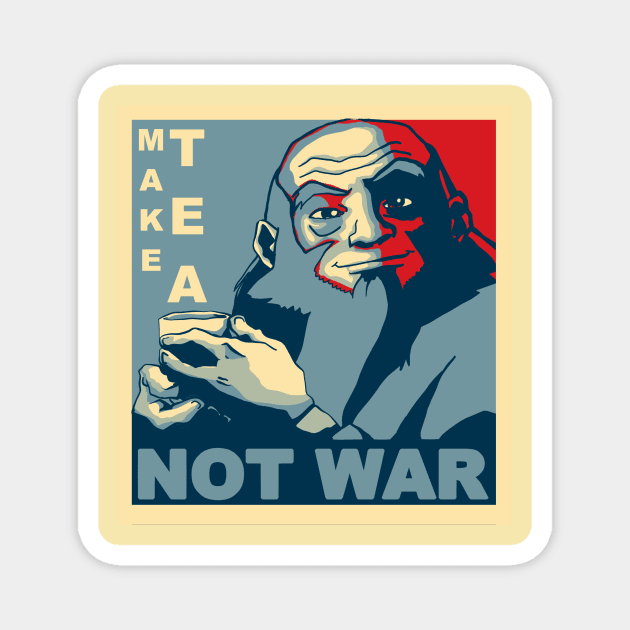 Avatar Iroh - Make Tea Not War Magnet by wcqaguxa