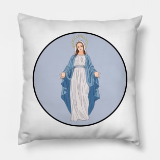 Virgin Mary Circle Pillow