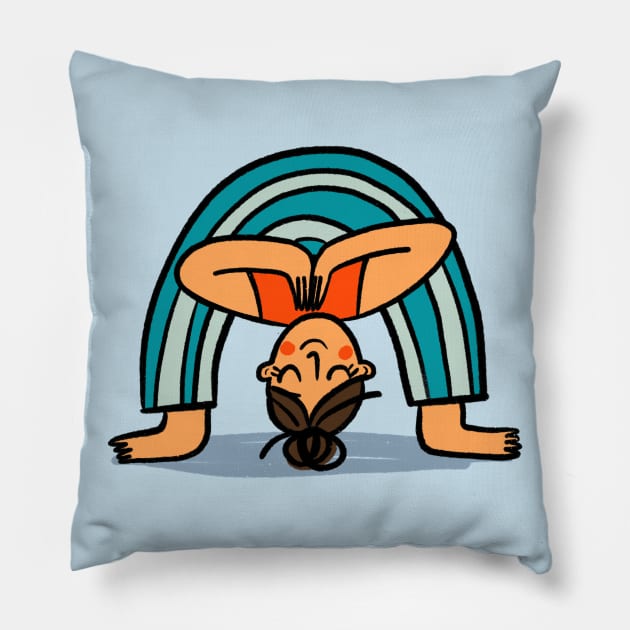 Happy Yoga Pillow by kattymur