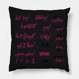 Planner Girl Agenda Sticker Set Pillow