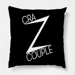 White CraZCouple Logo Pillow