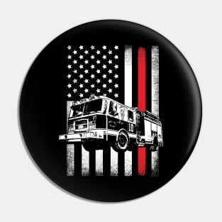 Fireman American Flag Pin