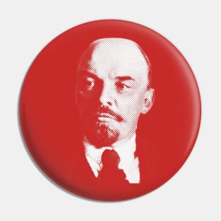 Vladimir Ilyich Lenin Classic White Portrait Pin