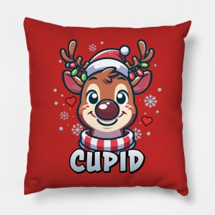 Santa’s Reindeer Cupid Xmas Group Costume Pillow