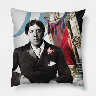 Oscar Wilde Collage Portrait Pillow