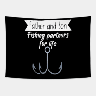 Father and son Fishing partners for life Tapestry