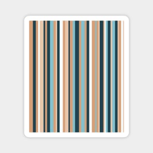 Vertical stripped pattern, in sepia and blue shades Magnet