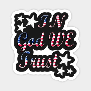 Patriotic In God We Trust Red White And Blue Magnet
