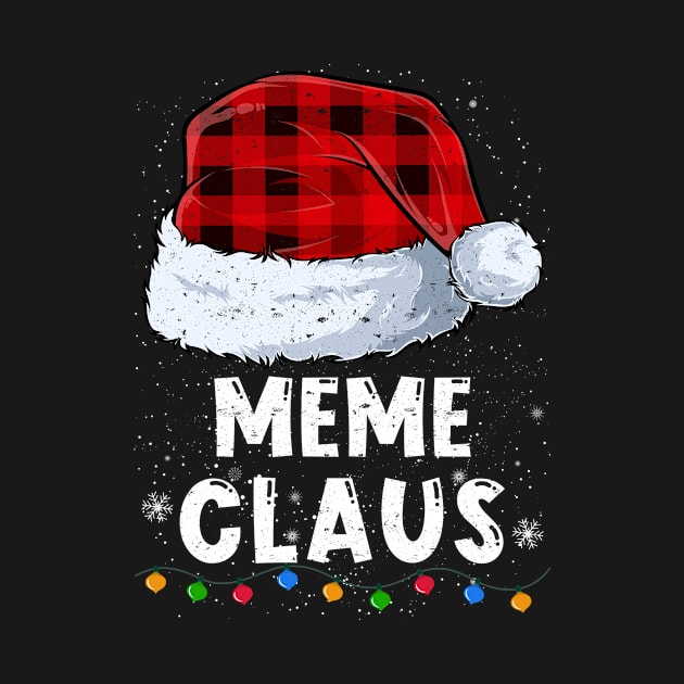 Meme Claus Red Plaid Christmas Santa Family Matching Pajama by tabaojohnny