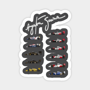 Ayrton Senna - All his F1 Cars - signed!˜ Magnet